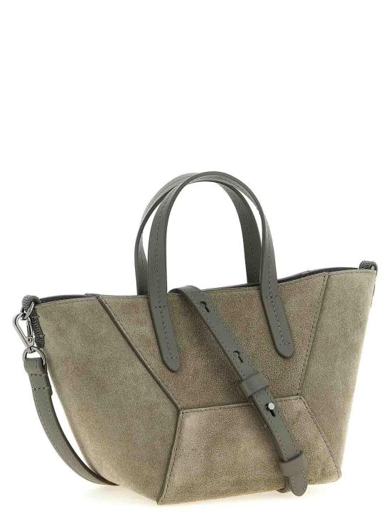 26SS 브루넬로 쿠치넬리 스웨이드 BC Duo 미니 백 MBDLD2675C8850 Grey - BRUNELLO CUCINELLI