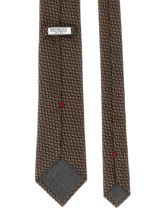 26SS 브루넬로 쿠치넬리 넥타이 MX8630018C009 Brown - BRUNELLO CUCINELLI