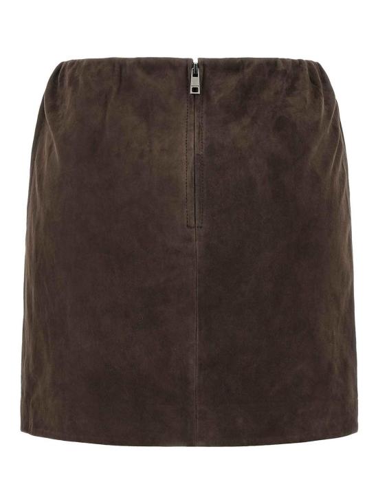 26SS 로테이트 바이 크리스텐슨 미디 스커트 115579573573 Brown - ROTATE BY BIRGERCHRISTENSEN