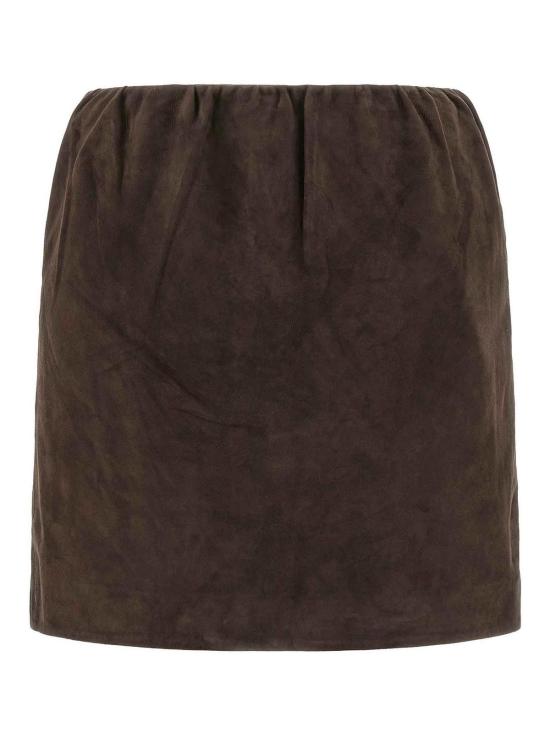 26SS 로테이트 바이 크리스텐슨 미디 스커트 115579573573 Brown