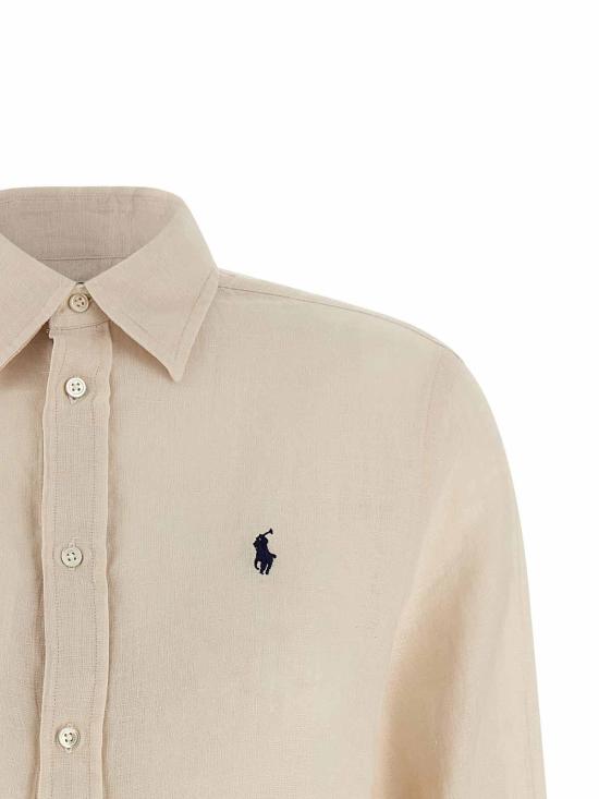 26SS 폴로 랄프로렌 포니 자수 리넨 셔츠 (211970730009) 211970730511 Beige - POLO RALPH LAUREN