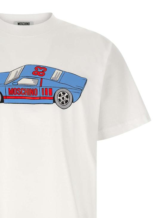 26SS 모스키노 반팔 티셔츠 070302411001 White - MOSCHINO