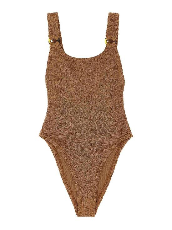  훈자 지 원피스 수영복 DOMINOSWIMMETALLICCOCOA Beige