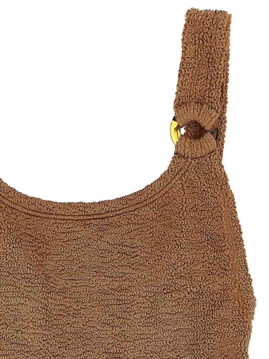  훈자 지 원피스 수영복 DOMINOSWIMMETALLICCOCOA Beige - HUNZA G