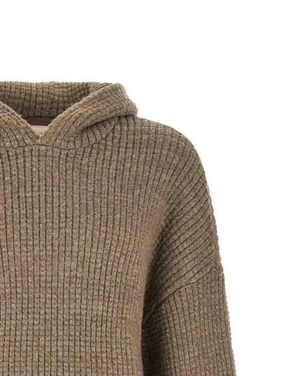 25FW 피어오브갓 헤비 와플 니트 90s 후드 티셔츠셔츠 192HO254362F Grey - FEAR OF GOD