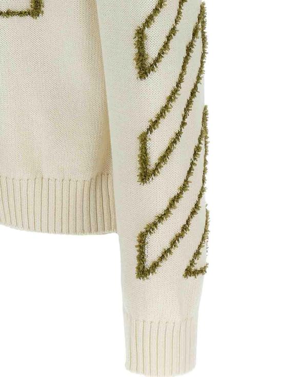 26SS 오프화이트 스웨터 OMHE087S26KNI0011010 Beige - OFF WHITE