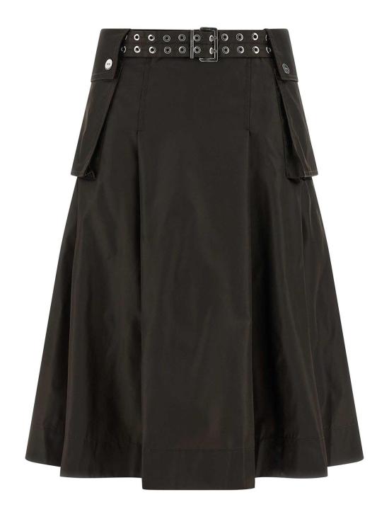 26SS 가니 듀체스 나일론 플리츠 스커트 A1090054ZWX Brown