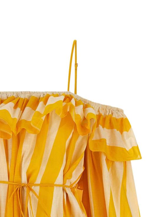 26SS 짐머만 미디 스커트 6441DRS263YLCMS Yellow - ZIMMERMANN