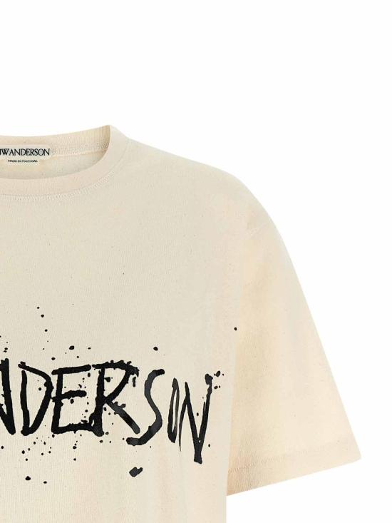 26SS JW앤더슨 반팔 티셔츠 JT0307PG1936241 Beige - JW ANDERSON