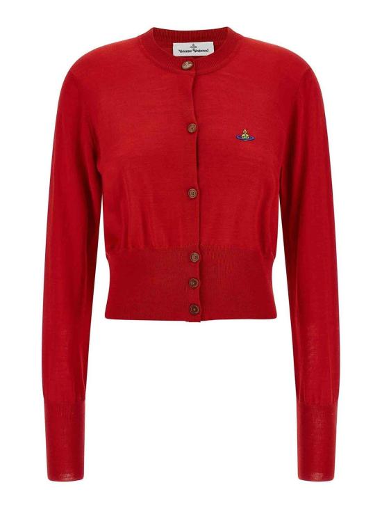 26SS 비비안웨스트우드 베아 크롭드 가디건 1803002UY001AH406 Red