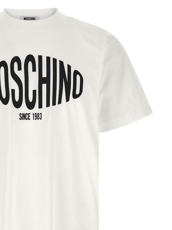 26SS 모스키노 반팔 티셔츠 070202411001 White - MOSCHINO