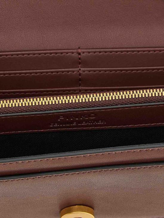 26SS 핑코 지갑 100062A0F1R49Q Dark Red - PINKO