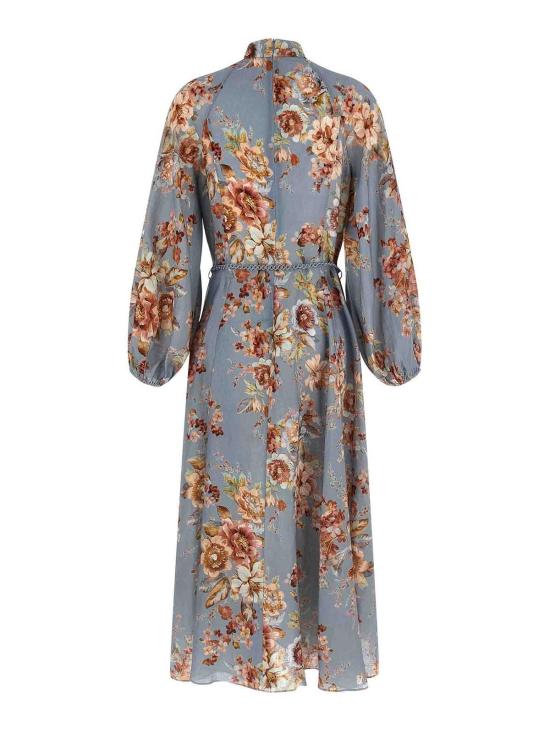 26SS 짐머만 미디 스커트 2354DRS261CFLR Light Blue - ZIMMERMANN