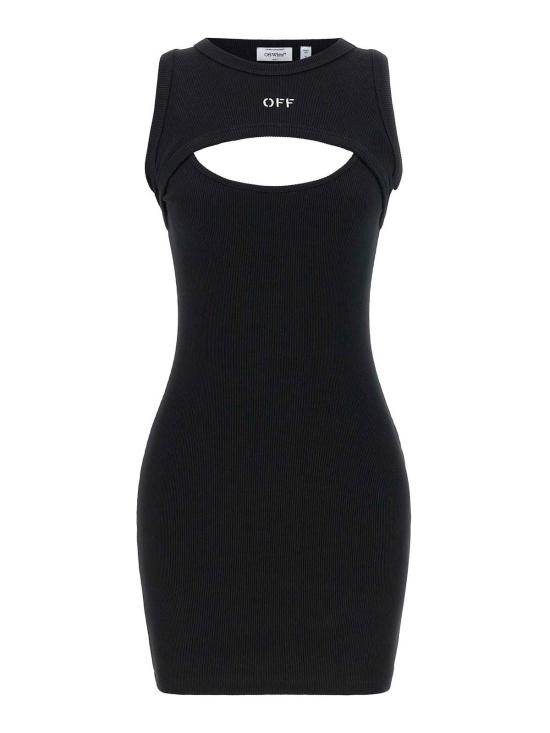 26SS 오프화이트 미디 스커트 OWDB496C99JER0011001 White