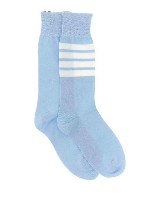 26SS 톰브라운 라이트웨이트 코튼 4바 미드카프 삭스 FAS020B01690450 Light Blue