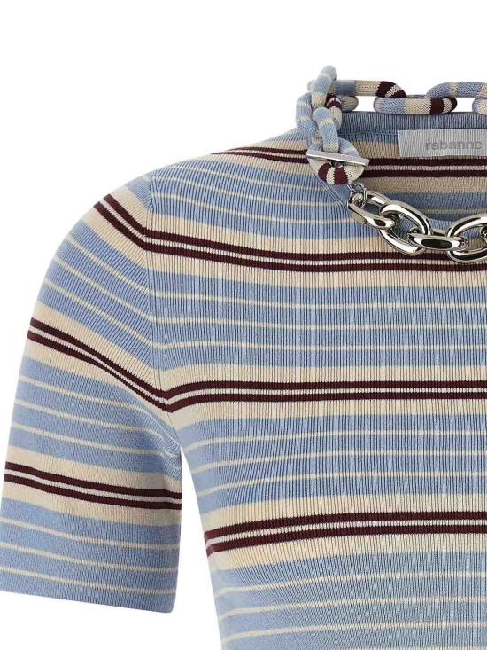 26SS 파코라반 반팔 티셔츠 26PMPU016ML0335V633 Light Blue - PACO RABANNE