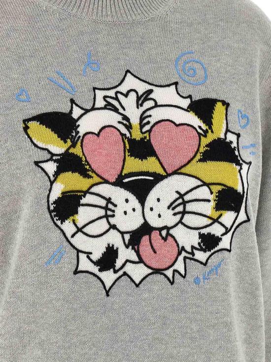 26SS 겐조 긴팔 티셔츠 FG52PU7443LO93 Grey - KENZO