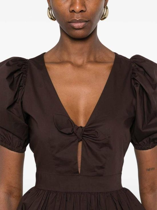 26SS 로테이트 바이 크리스텐슨 반팔 티셔츠 1151121667 Brown - ROTATE BY BIRGERCHRISTENSEN