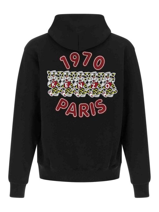 26SS 겐조 후드 티셔츠 FG55HO2044MJ99J Black - KENZO