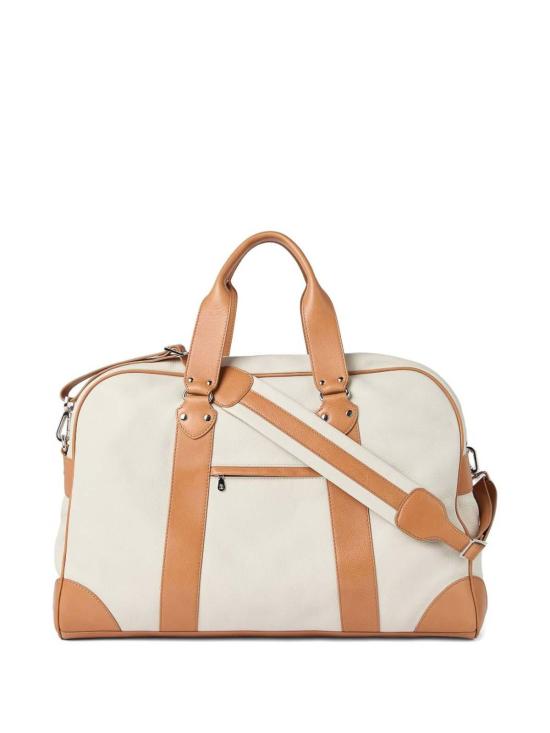 26SS 브루넬로 쿠치넬리 그레인드 카프스킨 스트리트 백 MBATBU394COK17 White - BRUNELLO CUCINELLI