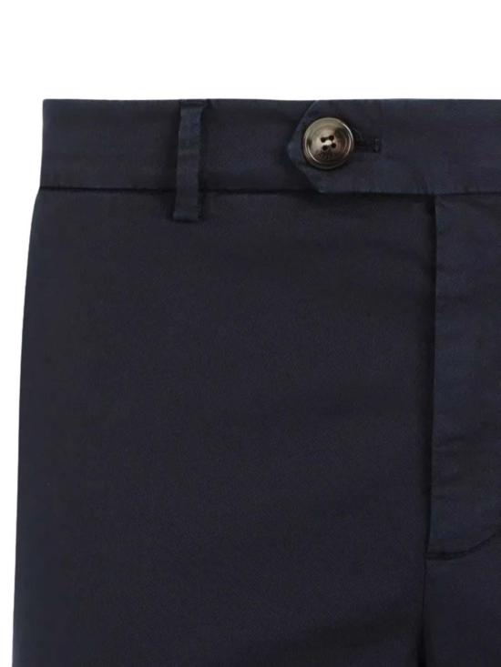 26SS 브루넬로 쿠치넬리 코튼 스트래치 미드 라이즈 슬림 핏 치노 M289LI1770C6053 Blue - BRUNELLO CUCINELLI