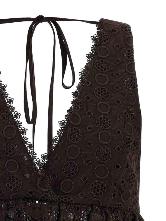 26SS 핑코 민소매 티셔츠 106451A35PM28 Brown - PINKO