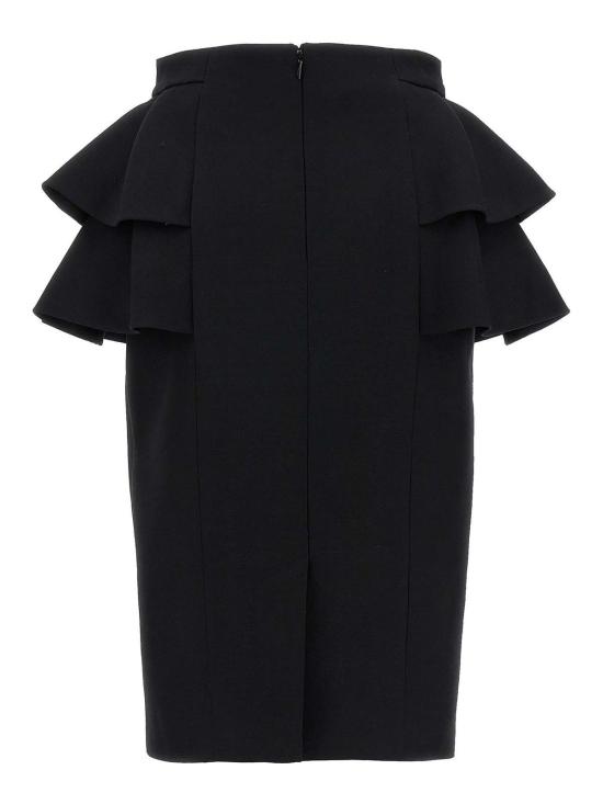 25FW 발렌티노 가라바니 미디 스커트 B3RADJ51CF0NO Black - VALENTINO GARAVANI