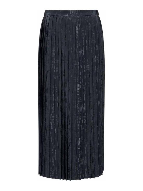 26SS MM6 메종마르지엘라 플리티드 미디 스커트 S52MA0199M35737002J Black