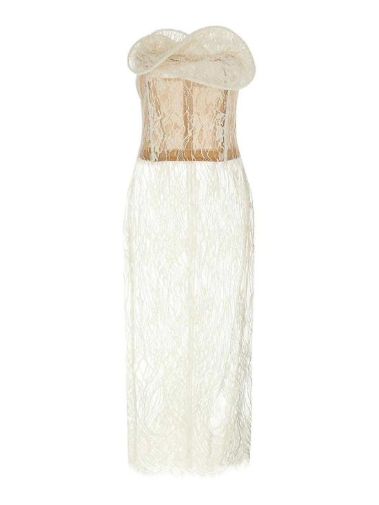 26SS 마그다뷰트림 미디 스커트 208426CREAM White