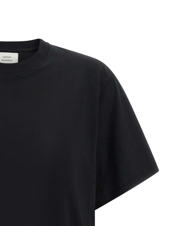 26SS 루루 스튜디오 반팔 티셔츠 TELANTOLDSBLACK Black - LOULOU STUDIO