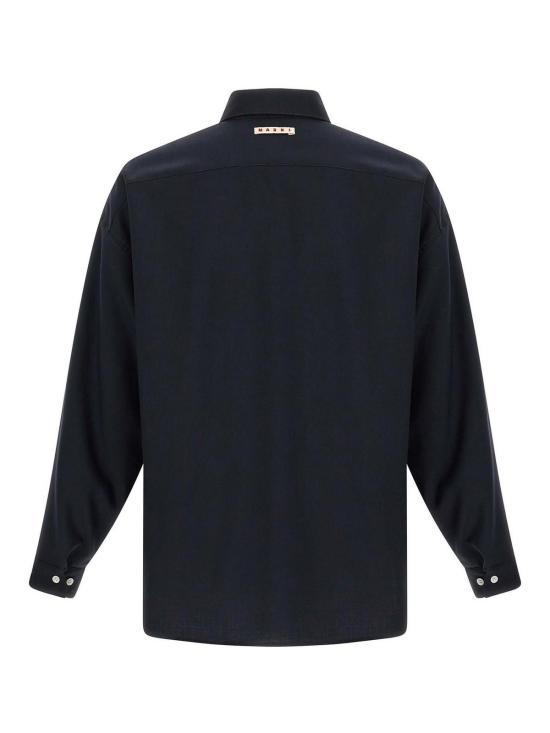 26SS 마르니 긴팔 셔츠 CUMU0061A3UTW83900B99 Blue - MARNI