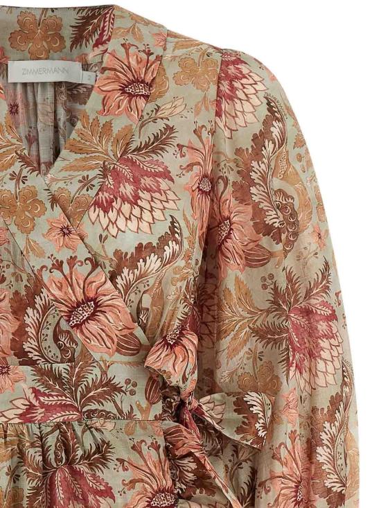 26SS 짐머만 미디 스커트 2449DRS263STFS Green - ZIMMERMANN