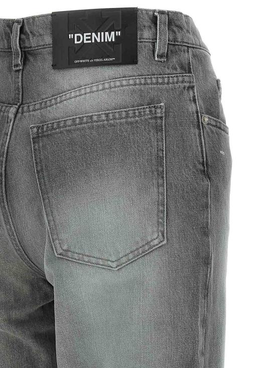 26SS 오프화이트 스트레이트 팬츠 OWYA06ES26DEN0021101 Grey - OFF WHITE