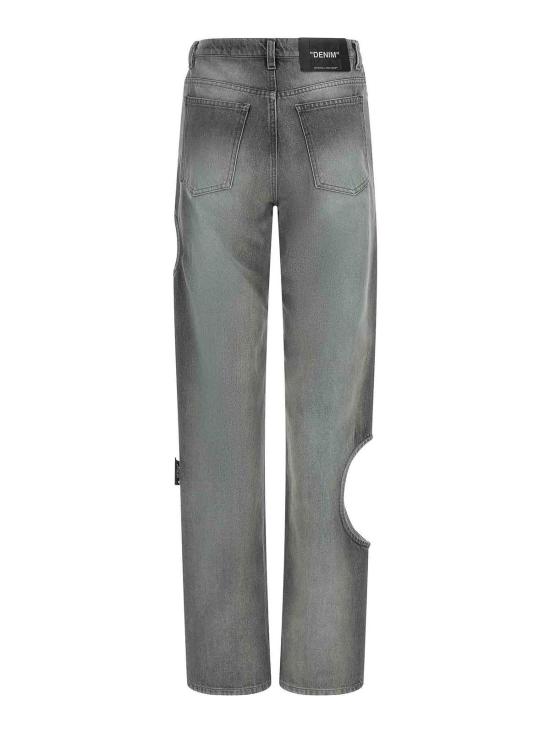 26SS 오프화이트 스트레이트 팬츠 OWYA06ES26DEN0021101 Grey - OFF WHITE