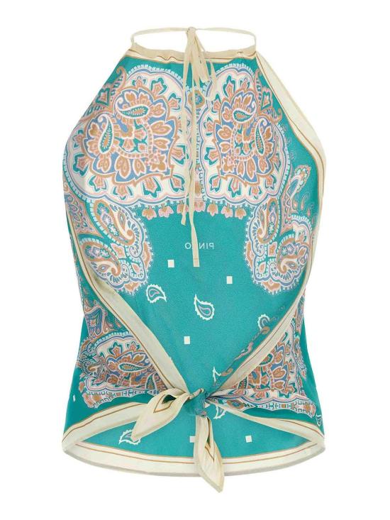 26SS 핑코 민소매 티셔츠 106732A38GSZ4 Light Blue - PINKO