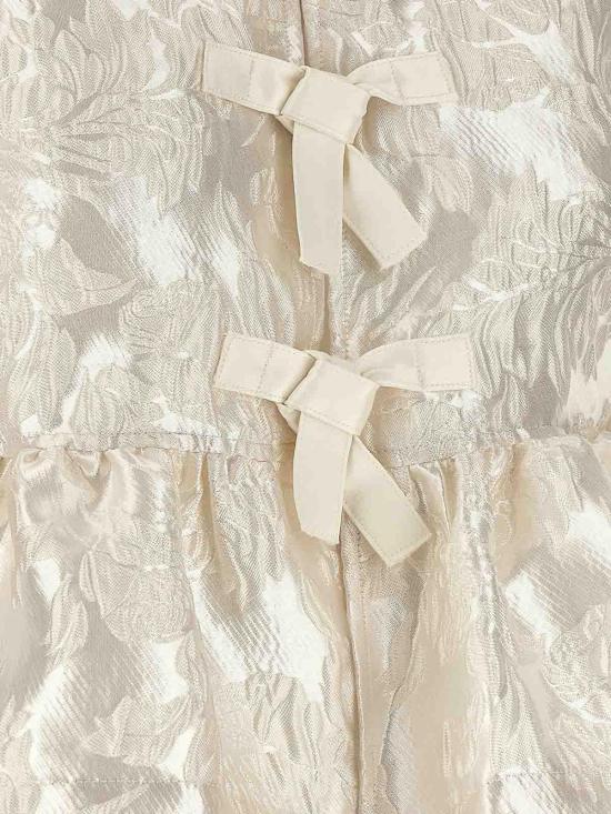 26SS 가니 새틴 페플럼 타이 블라우스 A1040079135 White - GANNI