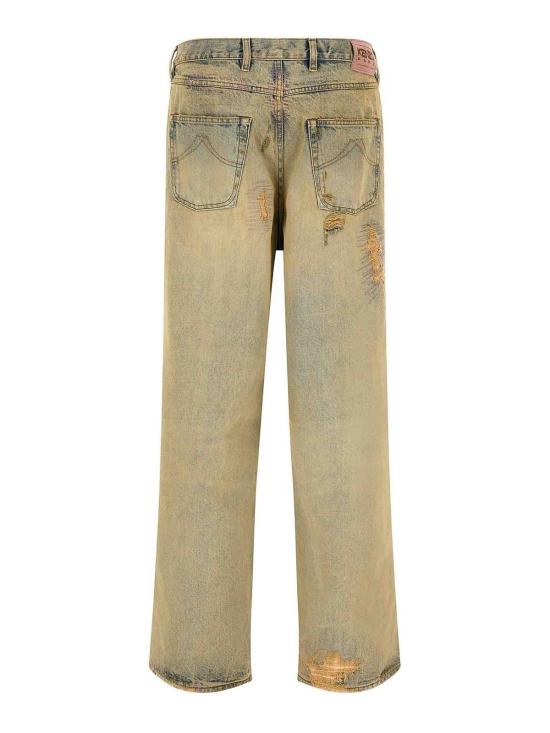 26SS 겐조 스트레이트 팬츠 FG55DP4246Q8DB Yellow - KENZO