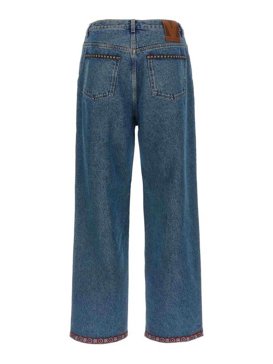 25FW 발렌티노 가라바니 스트레이트 팬츠 V3DE04RB0W558 Blue - VALENTINO GARAVANI