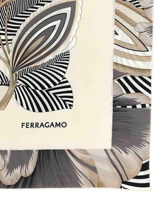 26SS 살바토레 페라가모 머플러/스카프 789958AVORIONERO White - SALVATORE FERRAGAMO