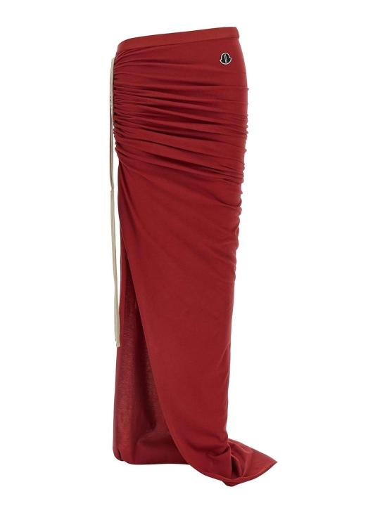 26SS 릭 오웬스 미디 스커트 MU01F8H0289AHD46E Red