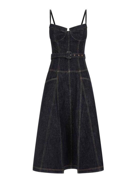 26SS 셀프 포트레이트 미디 스커트 RS26815MABLUE Blue