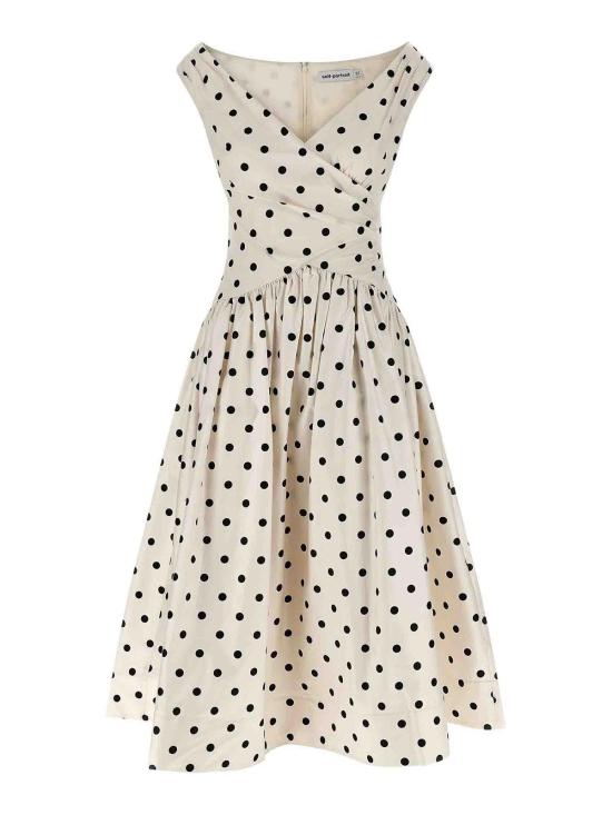 26SS 셀프 포트레이트 미디 스커트 RS26209MCREAM White