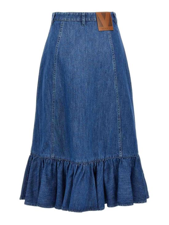 25SS 발렌티노 가라바니 미디 스커트 B3DD18L94C558 Blue - VALENTINO GARAVANI