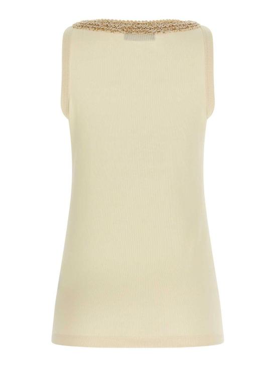 26SS 파비아나 필리피 민소매 티셔츠 JED266F602L9180145 Beige - FABIANA FILIPPI