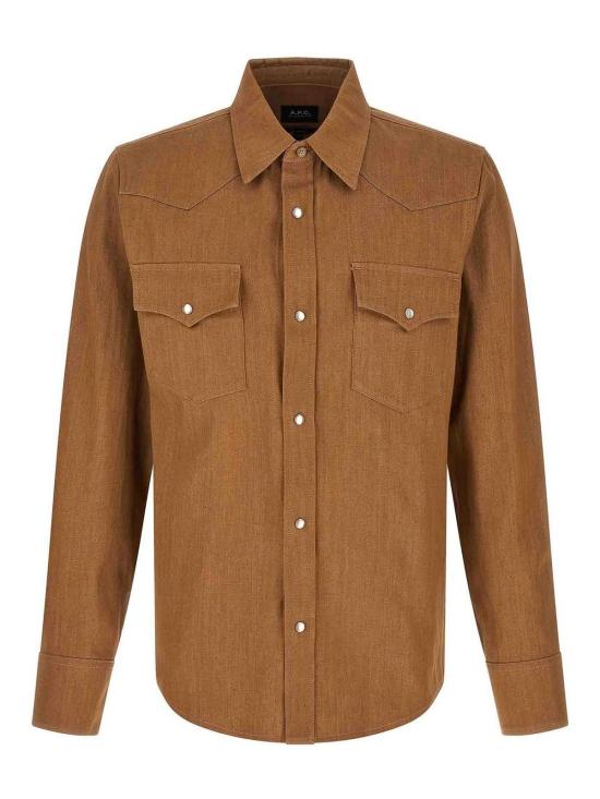  아페쎄 긴팔 셔츠 COHLYH12632CAC Brown