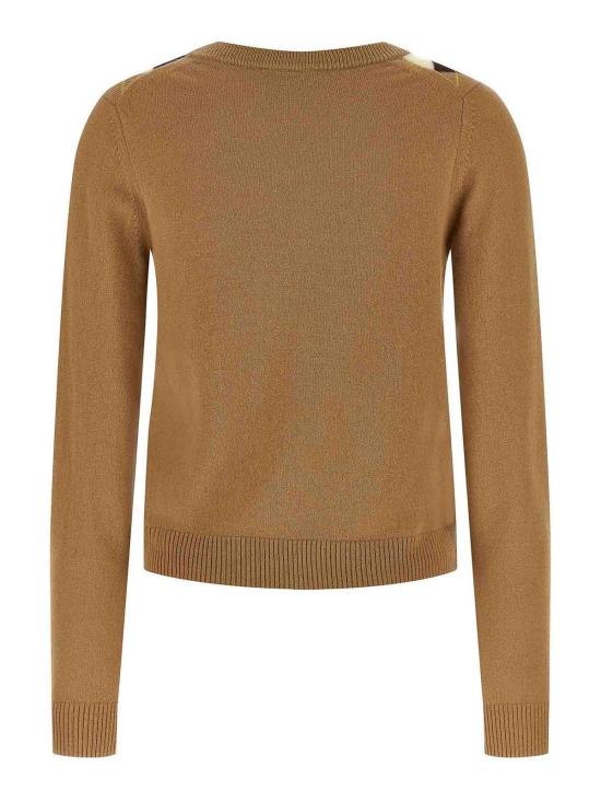 26SS 가니 아가일 프린트 가디건 A107005502Q Beige - GANNI