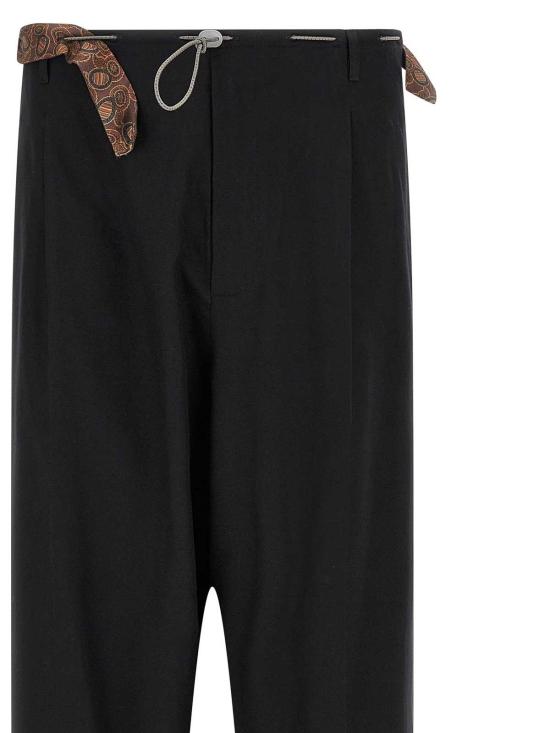 26SS 마리아노 스트레이트 팬츠 MGSS26PA050126086 Black - MAGLIANO