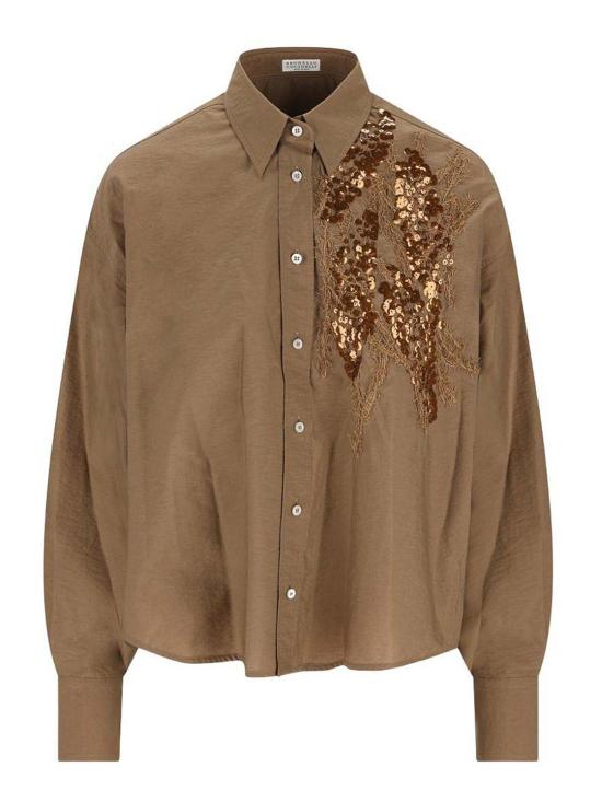 26SS 브루넬로 쿠치넬리 셔츠 M0F79RJ916C9266 Brown