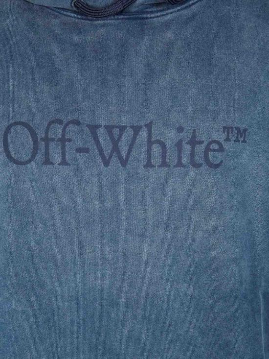 26SS 오프화이트 후드 티셔츠 OMBB12MS26FLE003401 Blue - OFF WHITE