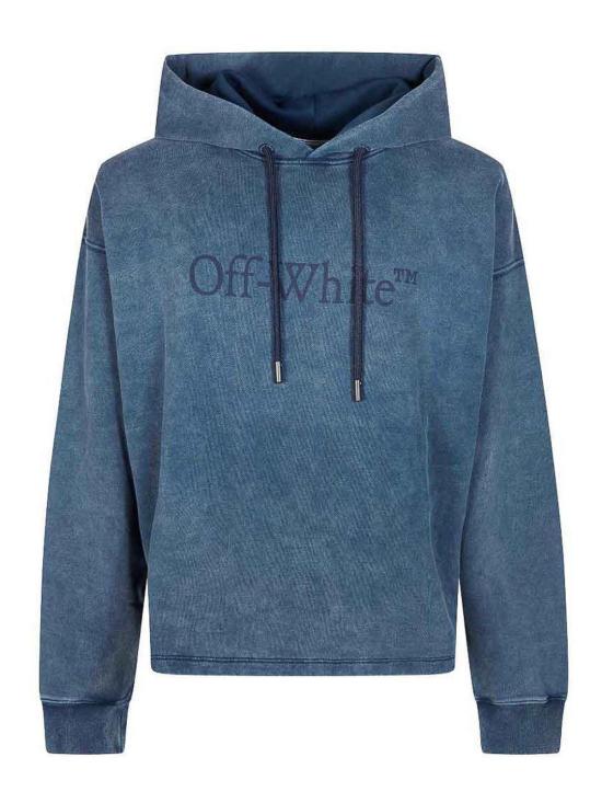 26SS 오프화이트 후드 티셔츠 OMBB12MS26FLE003401 Blue